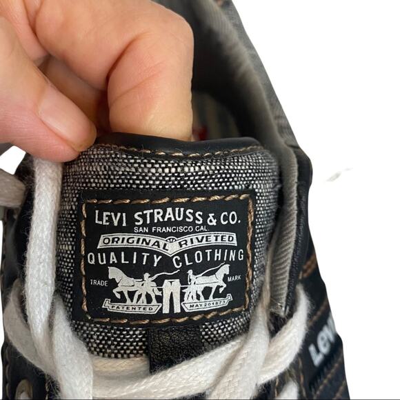 Levis Kids Sneakers Denim Chambray Multi Tonal  Lace Up Low Top Size US 6 - Picture 9 of 15